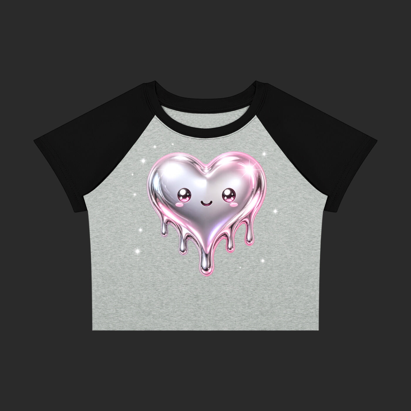 Melt My Heart Crop Block Baby T