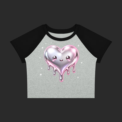 Melt My Heart Crop Block Baby T
