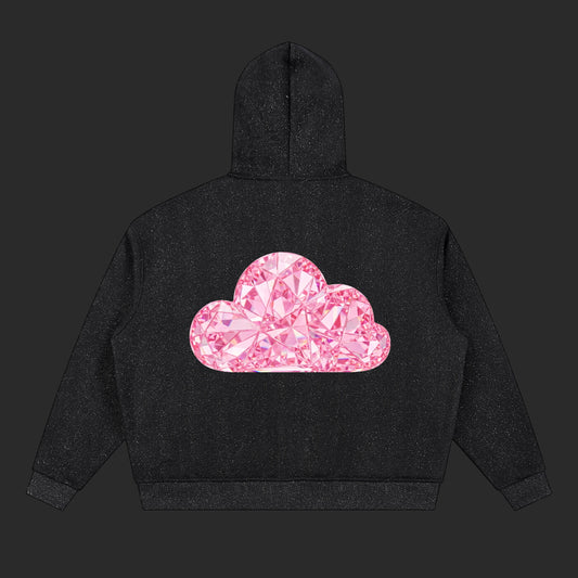 Unisex Sparkles Full Zip Boxy Hoodie