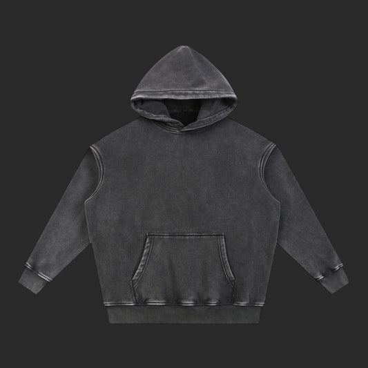 Snow Wash Fleece Oversize Drip Hoodie
