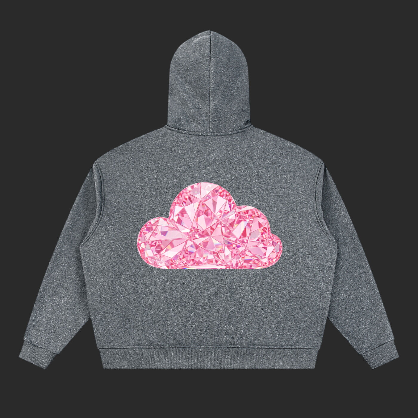 Unisex Sparkles Full Zip Boxy Hoodie