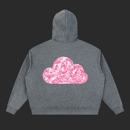 Unisex Sparkles Full Zip Boxy Hoodie