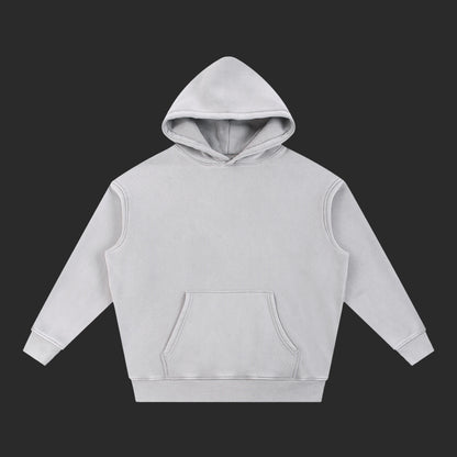 Snow Wash Fleece Oversize Drip Hoodie