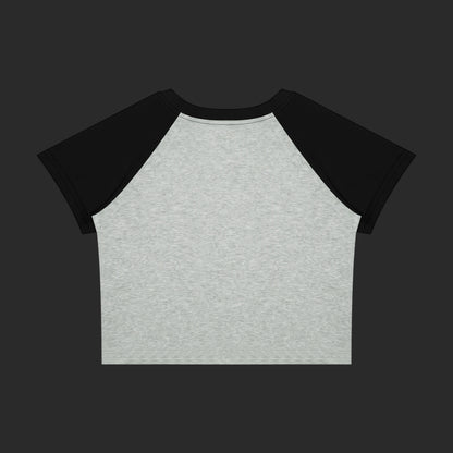 Melt My Heart Crop Block Baby T