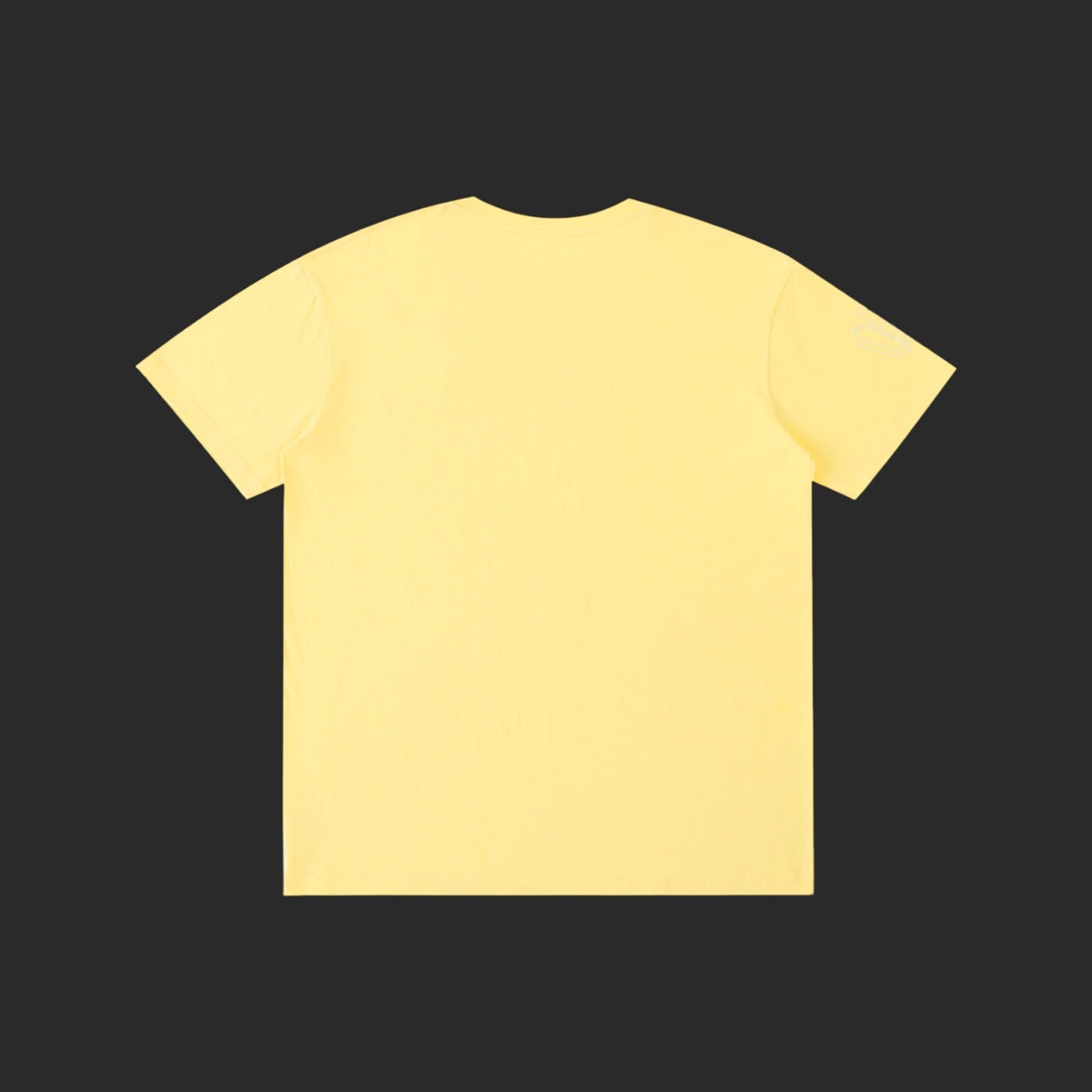4iir Normie T light yellow short sleeve cotton t-shirt, back view