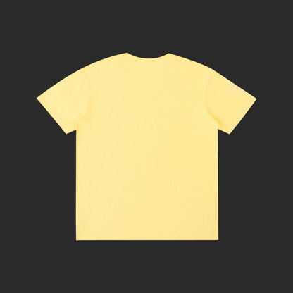 4iir Normie T light yellow short sleeve cotton t-shirt, back view