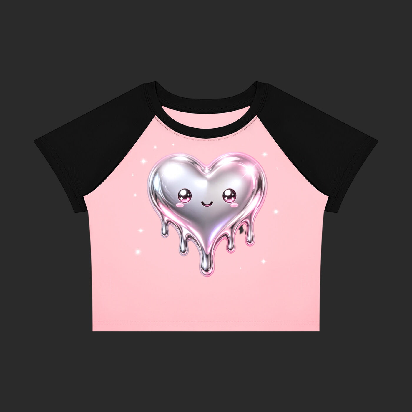 Melt My Heart Crop Block Baby T