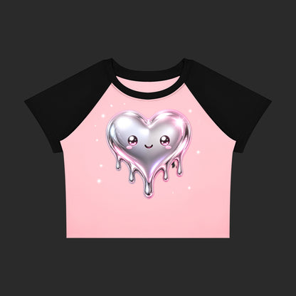 Melt My Heart Crop Block Baby T
