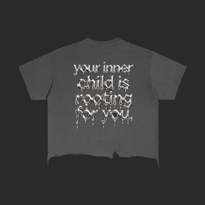 Vintage Wash Boxy Distressed Drip T