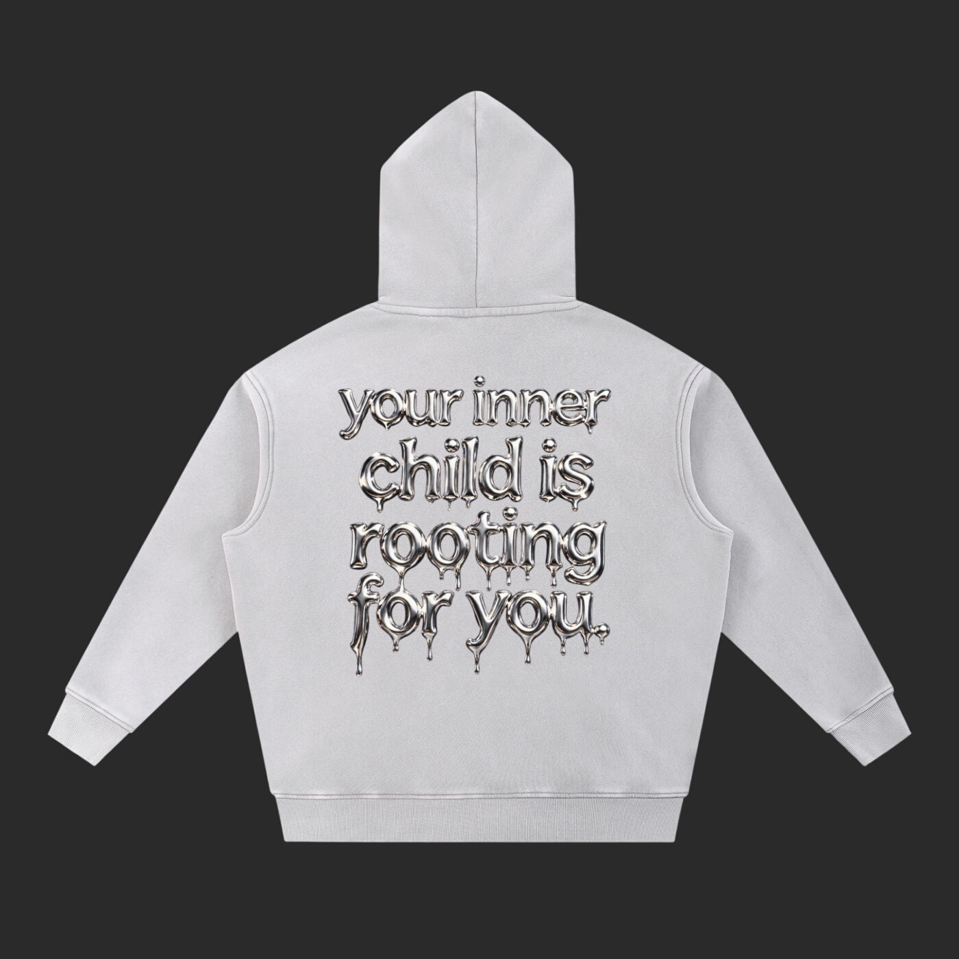 Snow Wash Fleece Oversize Drip Hoodie