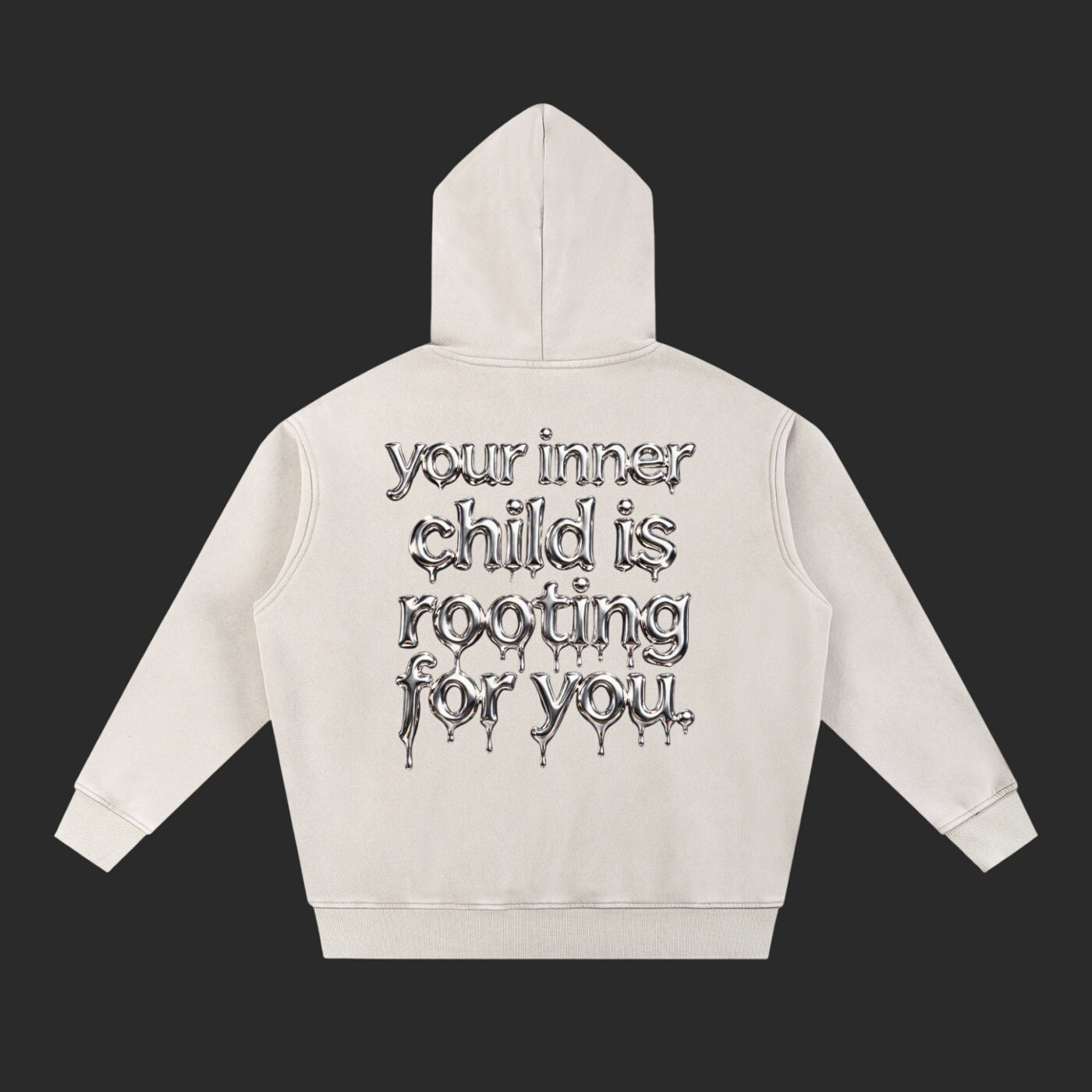 Snow Wash Fleece Oversize Drip Hoodie