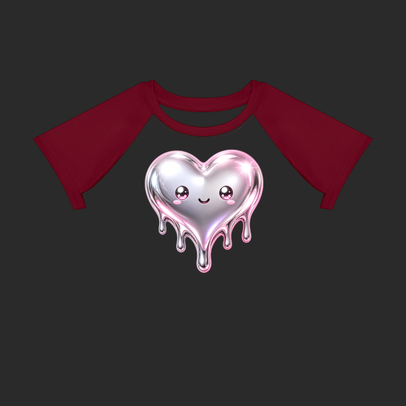 Melt My Heart Crop Block Baby T