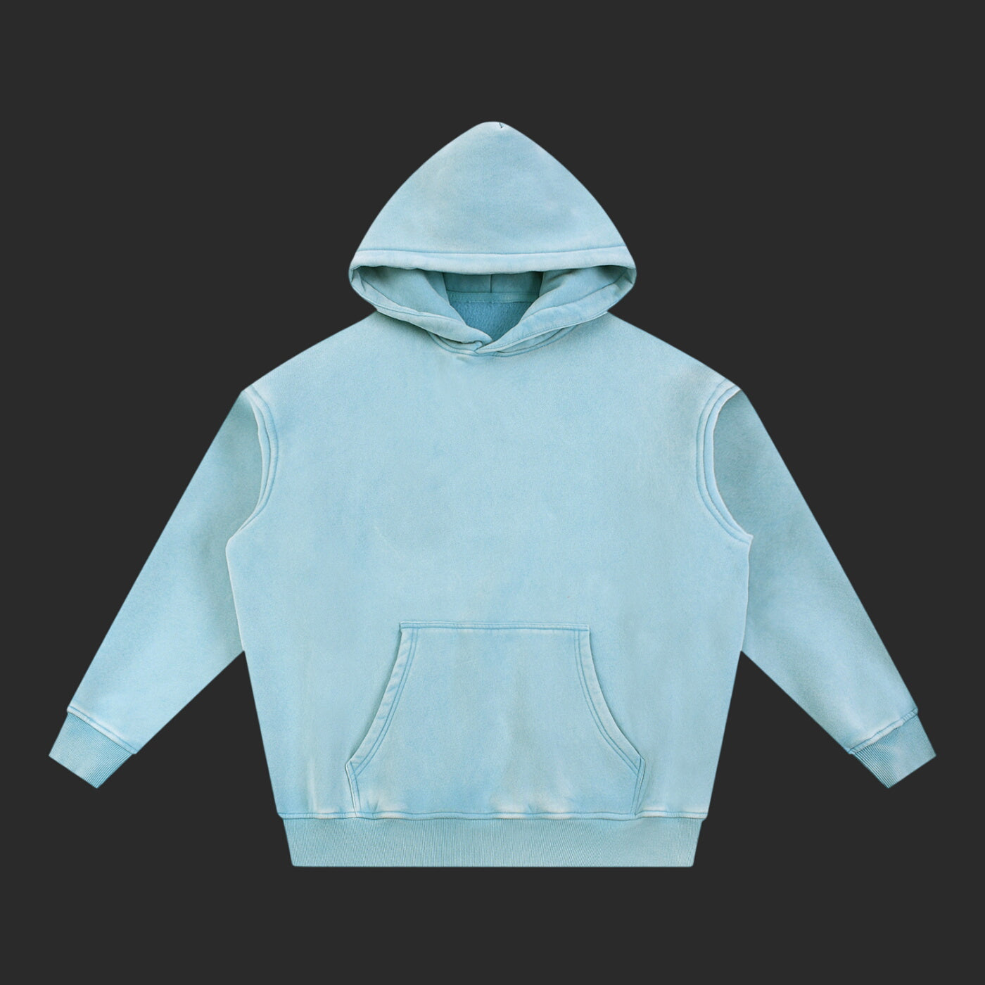 Snow Wash Fleece Oversize Drip Hoodie