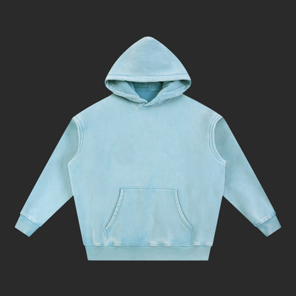 Snow Wash Fleece Oversize Drip Hoodie
