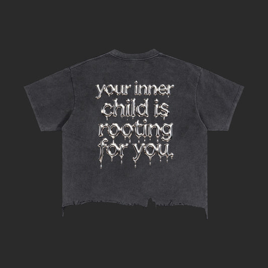 Vintage Wash Boxy Distressed Drip T