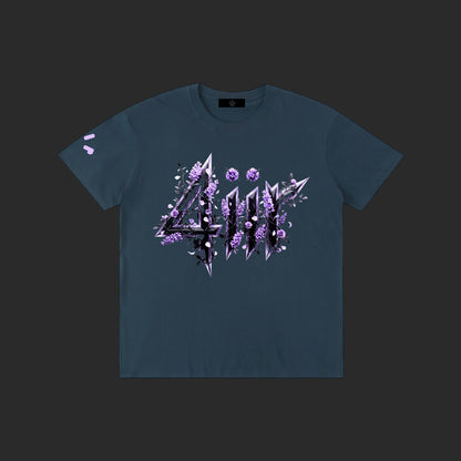 Purple Floral 4iir T