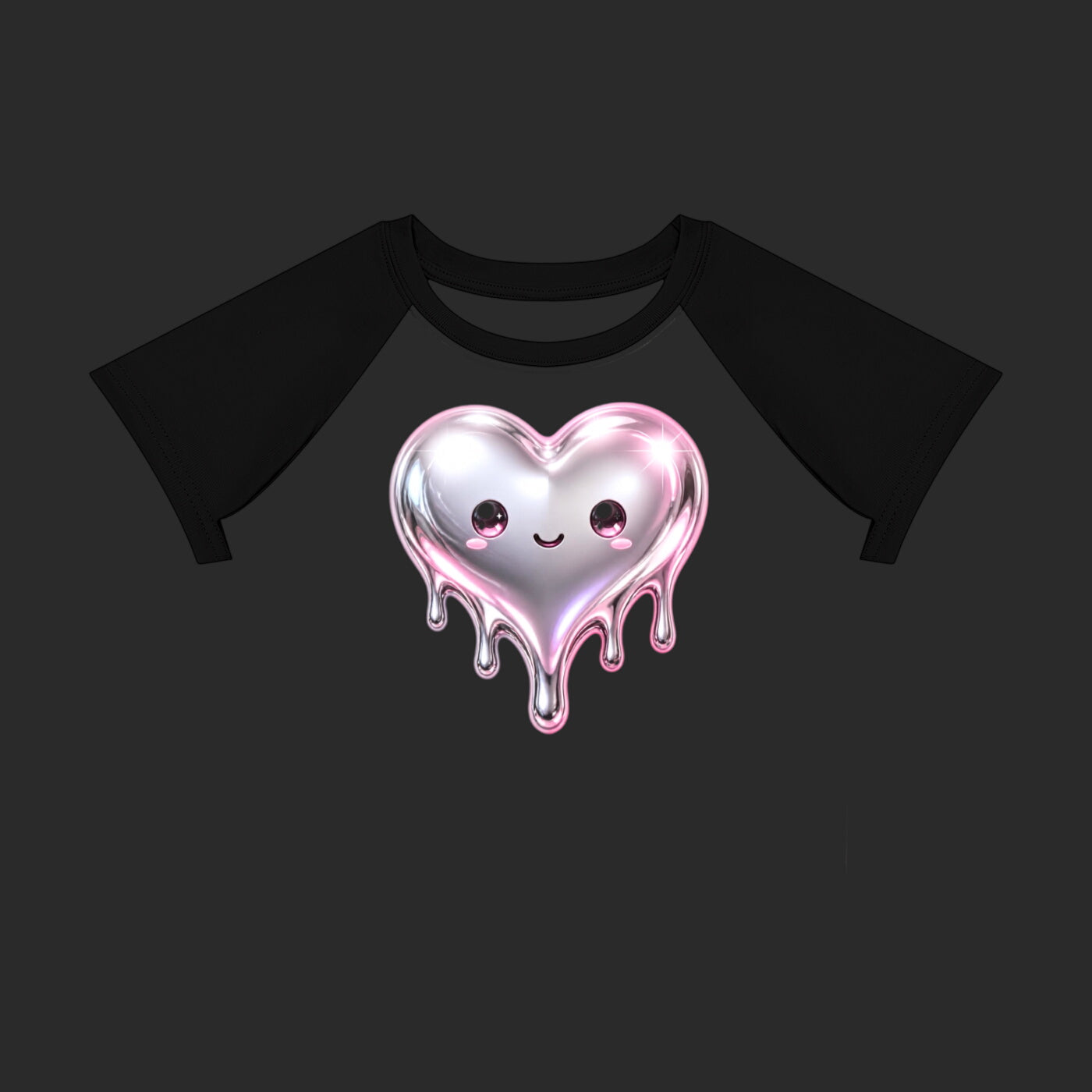 Melt My Heart Crop Block Baby T
