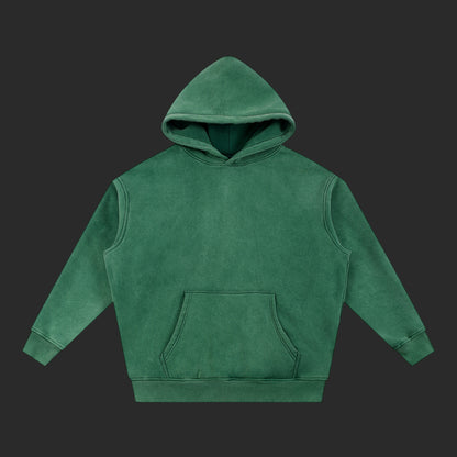 Snow Wash Fleece Oversize Drip Hoodie