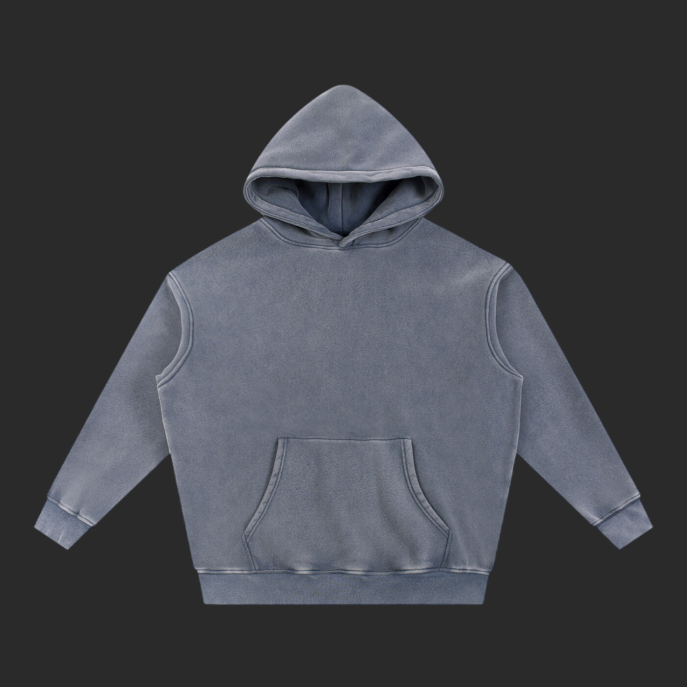 Snow Wash Fleece Oversize Drip Hoodie