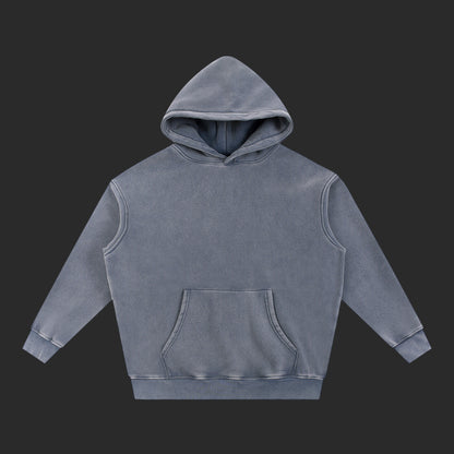 Snow Wash Fleece Oversize Drip Hoodie