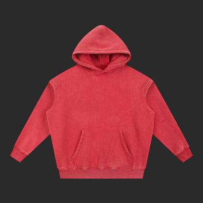 Snow Wash Fleece Oversize Drip Hoodie