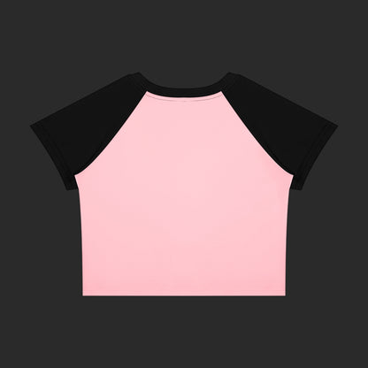 Melt My Heart Crop Block Baby T
